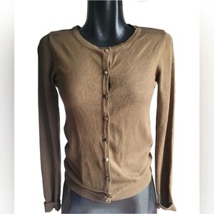Hunters Olive Green Button Up Sweater M